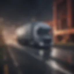 A sophisticated logistics network with interconnected routes