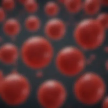 Relationship Between Red Blood Cells and Platelets A graphic representation of red blood cells and platelets in the bloodstream.