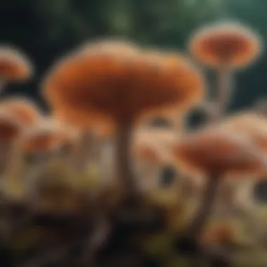 Fungal Spores Under Microscope Microscopic view of fungal spores
