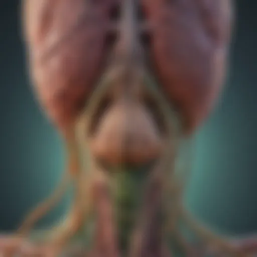 Illustration depicting the lymphatic system affected by sarcoidosis
