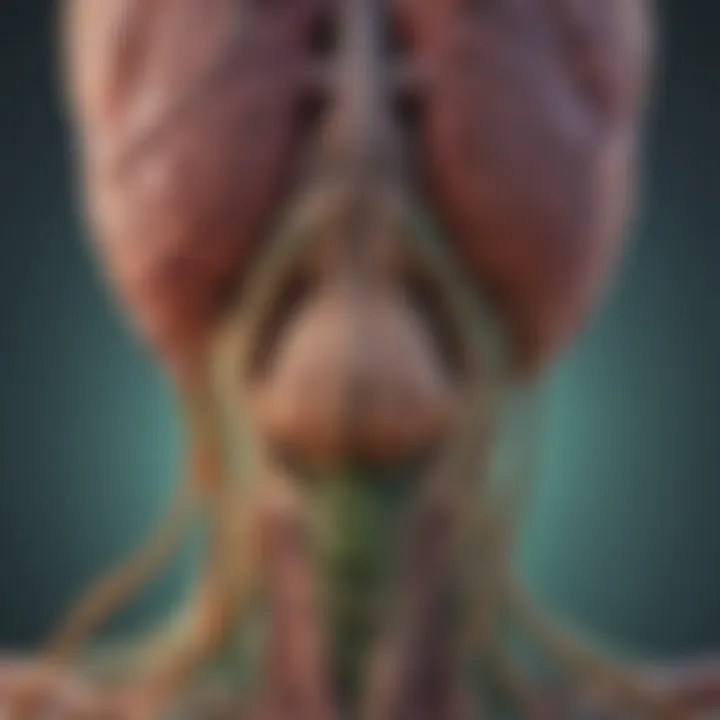 Illustration depicting the lymphatic system affected by sarcoidosis
