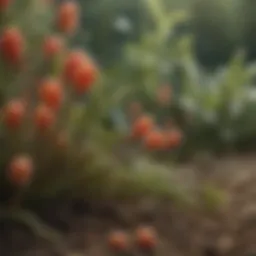 Illustration depicting Muciniphila probiotics in the gut environment