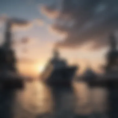 Technological Advancements in Naval Operations Modern naval base with advanced technology