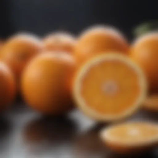 Vibrant oranges illustrating the source of vitamin C