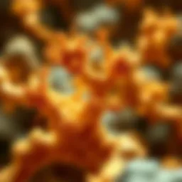 Illustration of osteoblasts in action during bone formation