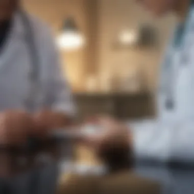 Role of Healthcare Professionals A healthcare professional discussing medication plans with a patient.