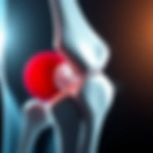 Illustration depicting the anatomical structure of a prosthetic joint