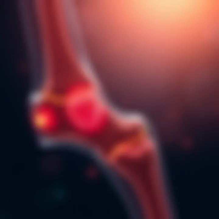 Inflammatory Mechanisms in Prosthetic Arthritis Graph illustrating the biological mechanisms of inflammation in prosthetic arthritis