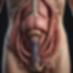 Anatomical illustration of the bladder and surrounding organs