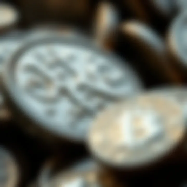 The Intricacies of Ancient Silver Coins A detailed view of silver coins from a historical hoard