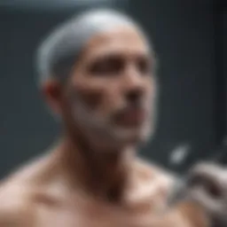 A surgeon performing a skin reconstruction procedure