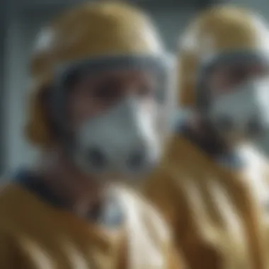 Healthcare workers in protective gear responding to an outbreak