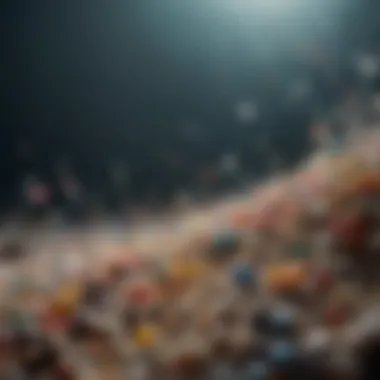 Visual showing microplastics in the food chain