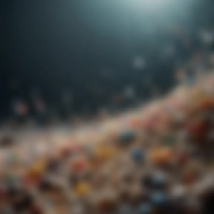 Visual showing microplastics in the food chain