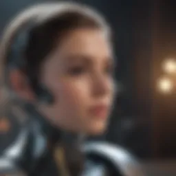 A student engaging with an AI-driven learning platform