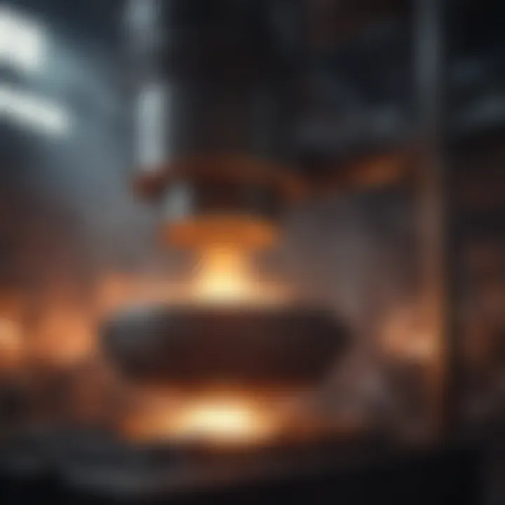 Advanced smelting furnace showcasing high-temperature operation