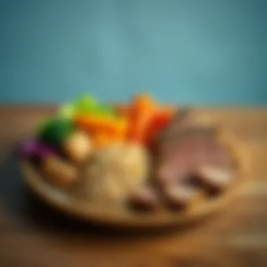 Essentials of a Balanced Diet A balanced plate showcasing whole grains and lean proteins