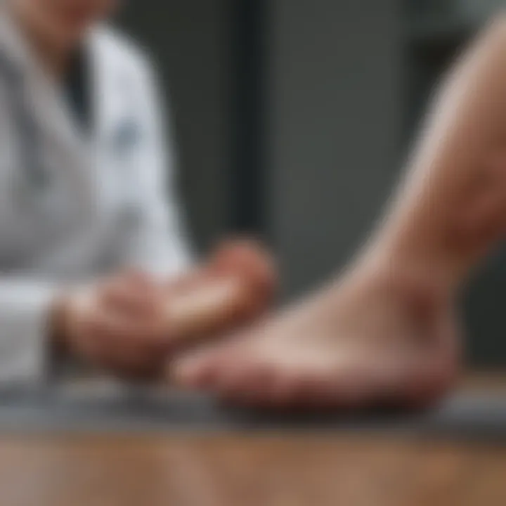 Podiatrist consulting with a patient