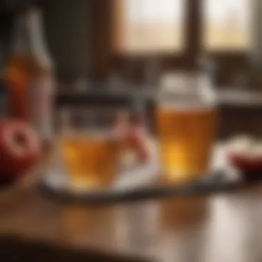 Incorporating Apple Cider Vinegar into Daily Life A serene setting with a glass of diluted apple cider vinegar on a table