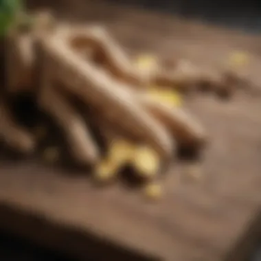 Ginger Root: Nature's Remedy Ginger root on a wooden surface