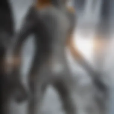 Aerodynamic Design of Ski Jumping Suit Detailed view of a ski jumping suit showcasing its aerodynamic design