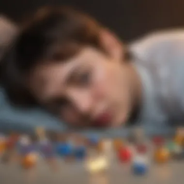 A visual representation of various factors affecting sleep in individuals with autism.