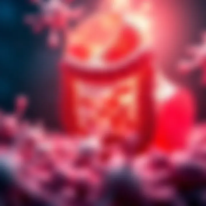 Illustration depicting the gut microbiota balance