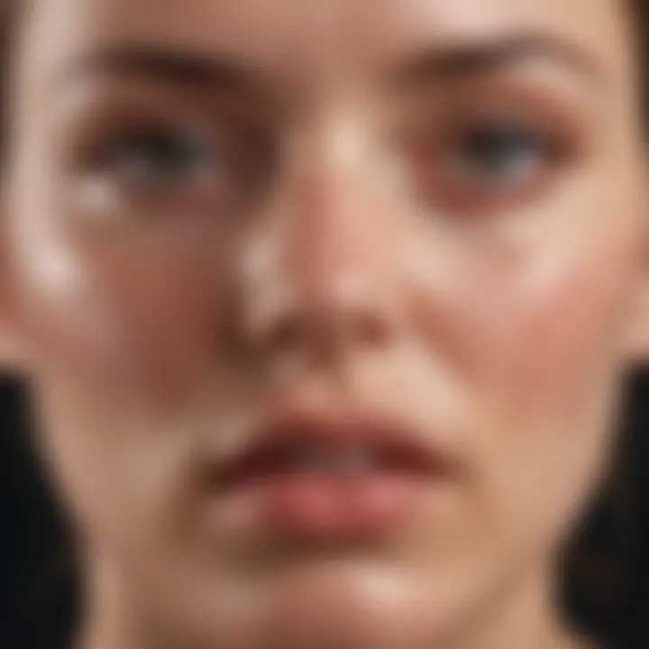 Illustration depicting the physiological effects of stress on skin health