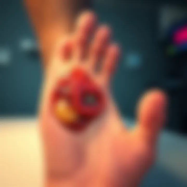 Detailed illustration of diabetic foot ulcer