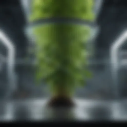 Illustration of a hydroponic system showcasing nutrient delivery mechanisms