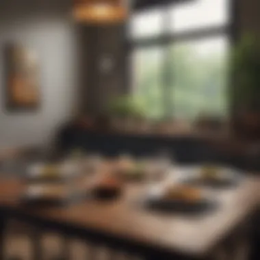 Dining Environment and Appetite A serene environment with a dining table set, reflecting the impact of surroundings on eating habits.