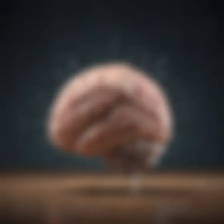 Illustration of the brain during a migraine episode