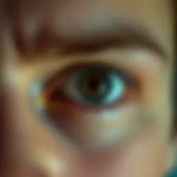 A close-up of eyes conveying emotions