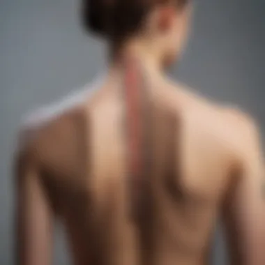 Visual representation of diagnostic methods for scoliosis