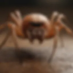 Close-up visualization of a common spider bite reaction