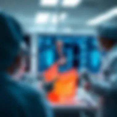 Visual representation of diagnostic methods for bowel infections, including lab tests and imaging