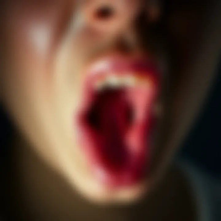 Comparative image showcasing normal vs elongated uvula