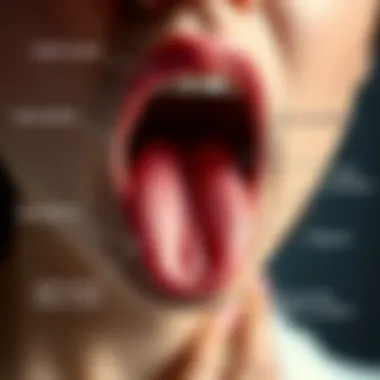 Illustration showing common health conditions associated with elongated uvula