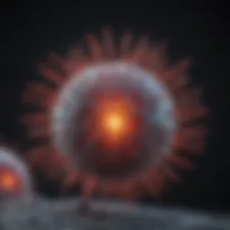 Visual representation of HIV virus structure