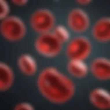 Molecular representation of sickle-shaped red blood cells