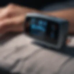 Pulse oximeter measuring oxygen levels at night