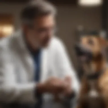 Veterinarian Discussing Vetsulin Dosage Veterinarian consulting with dog owner