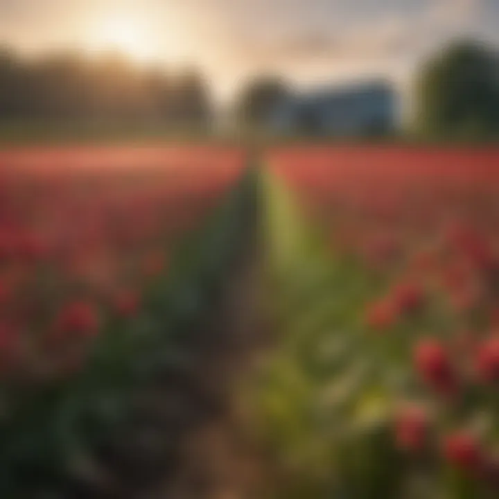 Vibrant cover crops thriving in a chicken pasture